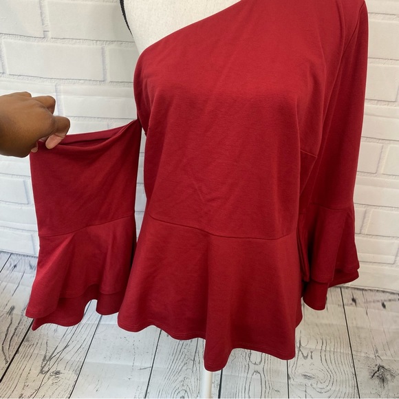 Eloquii Asymmetrical Neck One Shoulder blouse size 14 - Picture 2 of 6